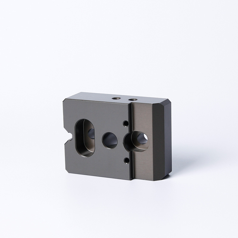 Square shape, grey anodized, CNC milling aluminum parts