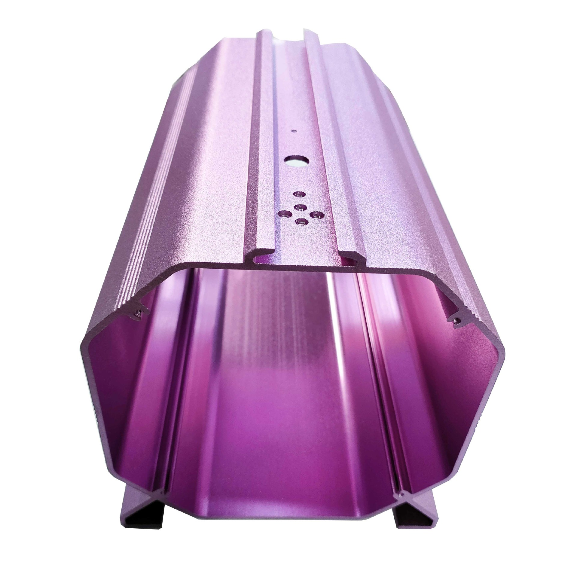 Purple anodized color, aluminum extrusion enclosure, customized for electronics