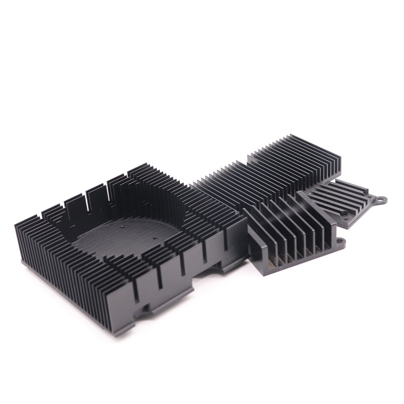 Black color, anodized treatment, aluminum material, extrued aluminum heat sinks, industrial use