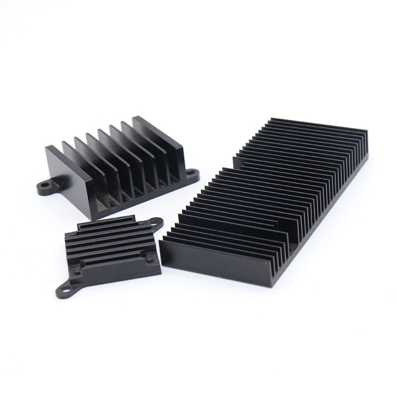 Black color, anodized treatment, aluminum material, extrued aluminum heat sinks