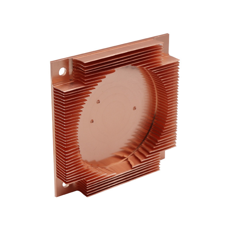 Red copper color, copper material, skived heat sinks for electronics