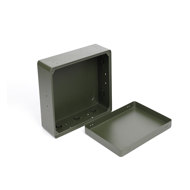 Aluminum boxes, dark green anodized, CNC milling parts